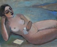 Nude with the letter